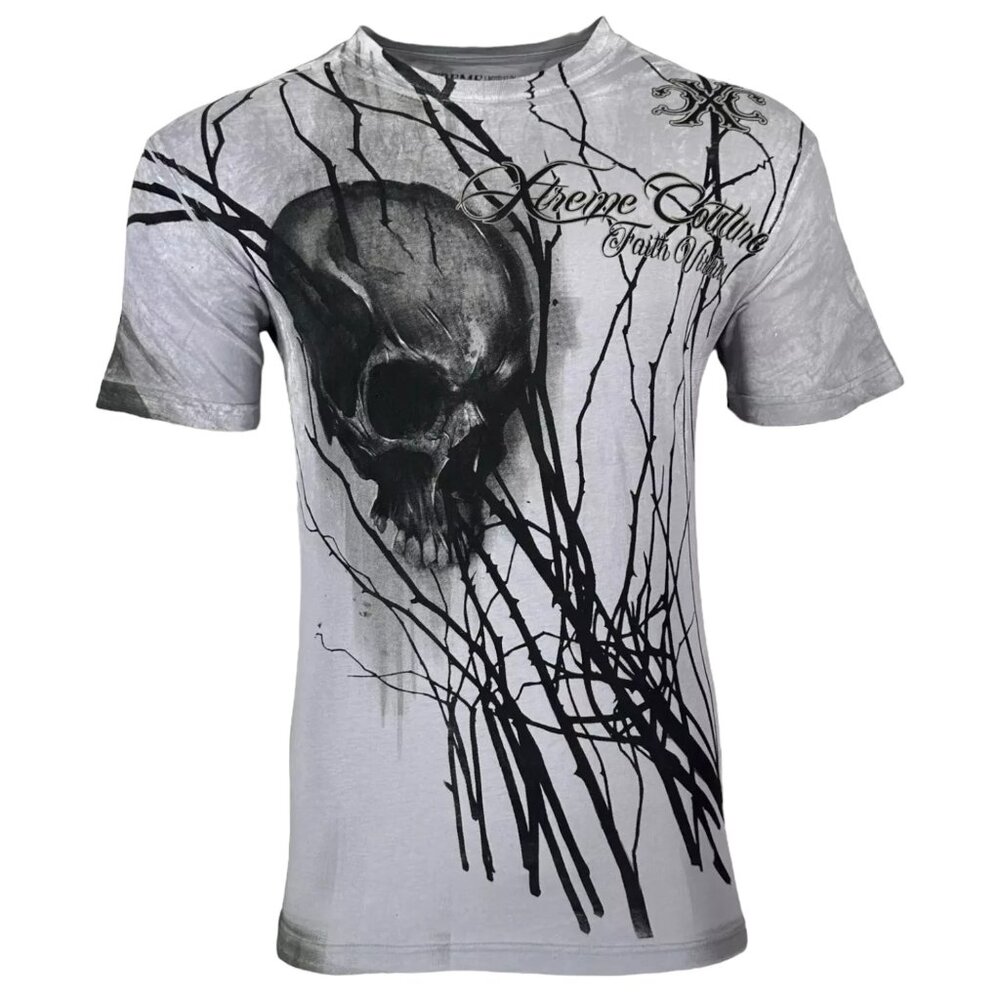 Xtreme Couture by Affliction Men's T-Shirt Varicosis Skulls Biker S-3XL  fashion